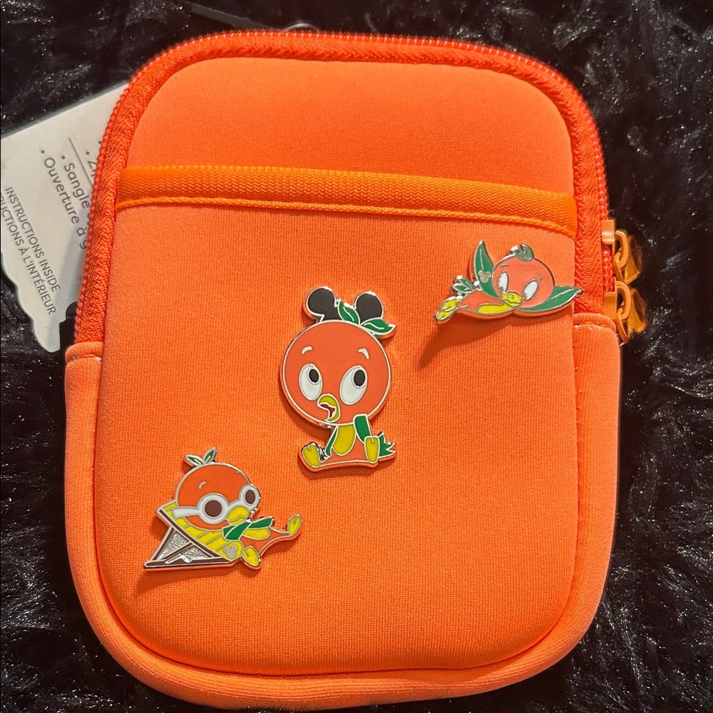 Vibrant Orange Kids Character Pouch